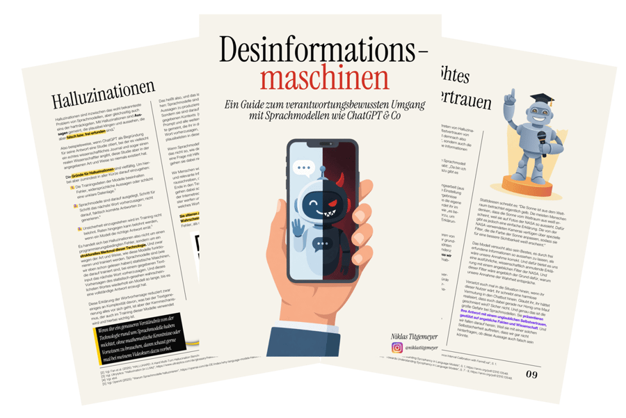 Drei Beispielseiten aus dem Guide