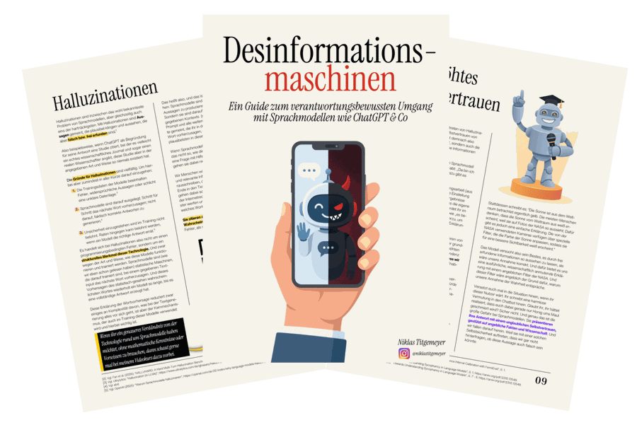 Drei Beispielseiten aus dem Guide