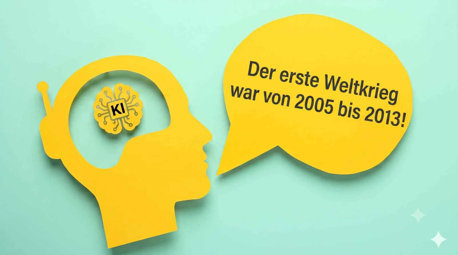 Beitragsbild: Symbol für die Grenzen und Risiken von KI-Sprachmodellen.